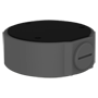 Forgreningsboks - Til dome kameraer - Egnet til udendørs brug - Væg eller loft installation - Kabelgennemføring - Sort farve 36 mm (H) x 106,6 mm (Ø)