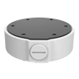 Forgreningsboks - Til dome kameraer - Egnet til udendørs brug - Væg eller loftmontering - Kabelgennemføring - Hvid farve 40 mm (H) x 145 mm (Ø)