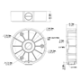 Forgreningsboks - Til dome kameraer - Egnet til udendørs brug - Væg eller loftmontering - Kabelgennemføring - Hvid farve 40 mm (H) x 145 mm (Ø)
