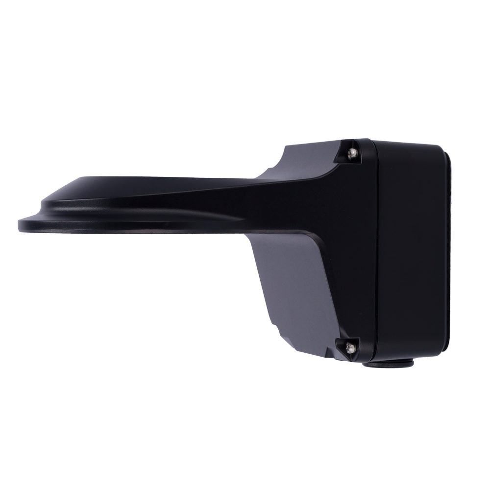 Vægbeslag - Fordelingsboks - Egnet til udendørs brug - Sort farve | 128.mm(H) x 126.2(B) x 235(D) - Kompatibel med Uniview - Kabelgennemføring