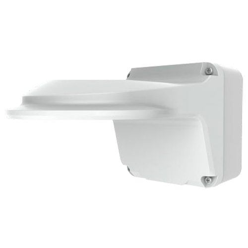 Vægbeslag - Til dome kameraer - Fordelingsboks - Egnet til udendørs brug - Hvid farve | 125(H) x 125(B) x 252.5(D) mm - Kabelgennemføring