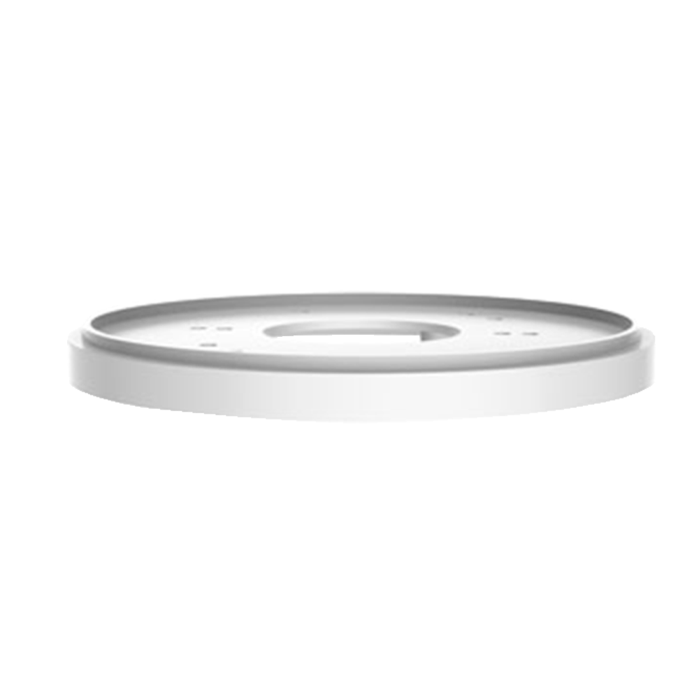 Adapter - Til dome- og bullet-kameraer - Aluminiumslegering - Hvid farve - Kabeldurchføring - 109 mm (Bunddiameter) x 19 (b)
