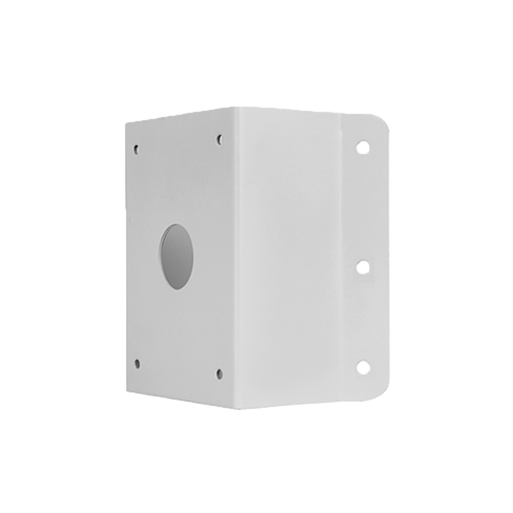 Hjørnebeslag - Til UNIVIEW motoriserede kameraer - Egnet til udendørs brug - Kabeldurchføring - Hvid farve - 215 mm (H) x 230 (B) x 127 (D) mm