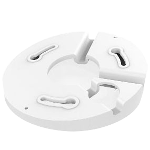 Hældende loftbeslag - Til dome kameraer - Egnet til indendørs brug - Hvid farve - Plastik - 24 mm (H) x 109.6 mm (Ø)