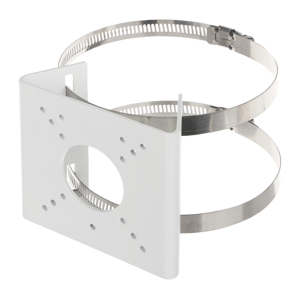 Mastbeslag - Til bullet kameraer - Egnet til udendørs brug - Diameter område 55~127 mm - Hvid farve| 99 mm (H) x 90 (B) x 38 (H) x [%VAR%] (D) - Kabelgennemføring