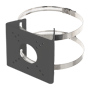 Mastbeslag - Til bullet kameraer - Egnet til udendørs brug - Diameter område 55~127 mm - Kabelgennemføring - Sort farve 99 mm (H) x 90 (B) x 38 (H) x [%VAR%] (D)