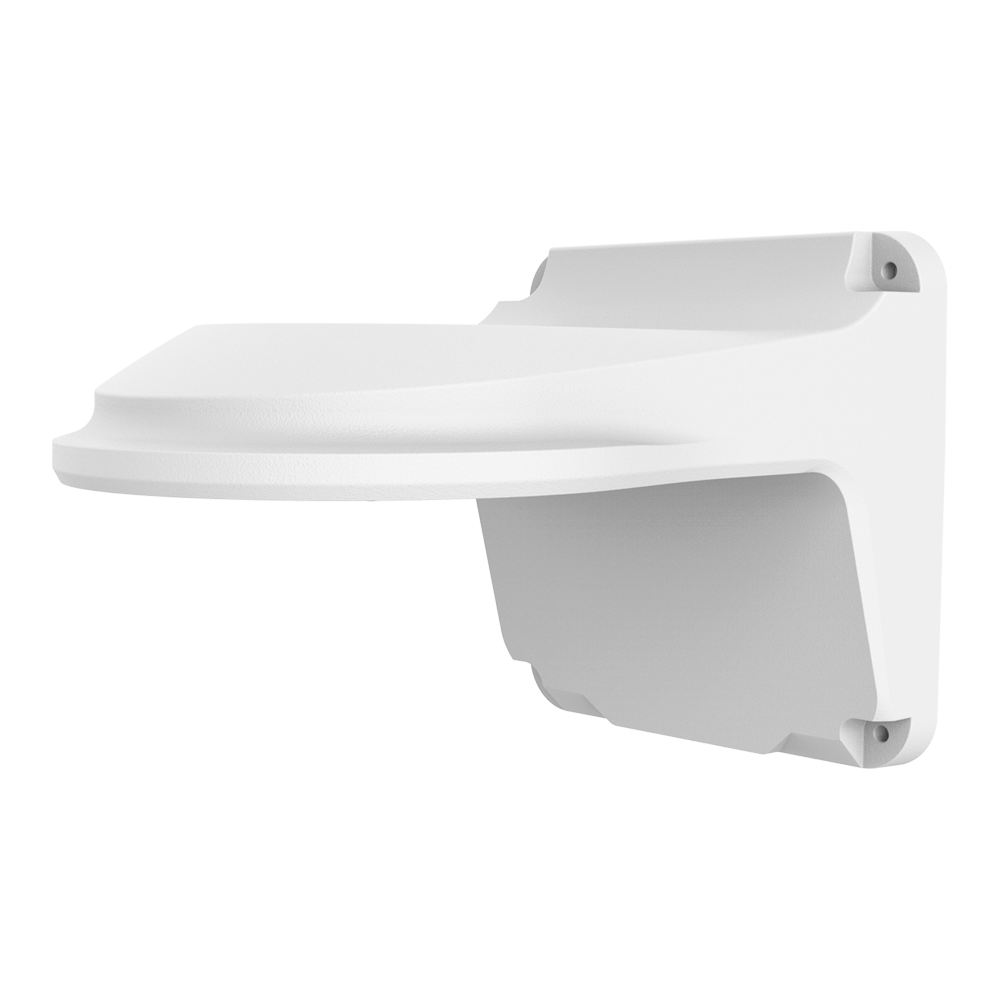 Vægbeslag - Til dome kameraer - Egnet til udendørs brug - Hvid farve - Kabelgennemføring - 126,4 mm (H) x 126,7 mm (B) x 184,4 mm (D)