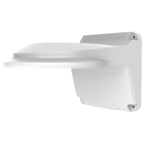 Vægbeslag - Til dome kameraer - Egnet til udendørs brug - Hvid farve - Kabelgennemføring - 125 mm (H) x 125 (B) x 208 (D)