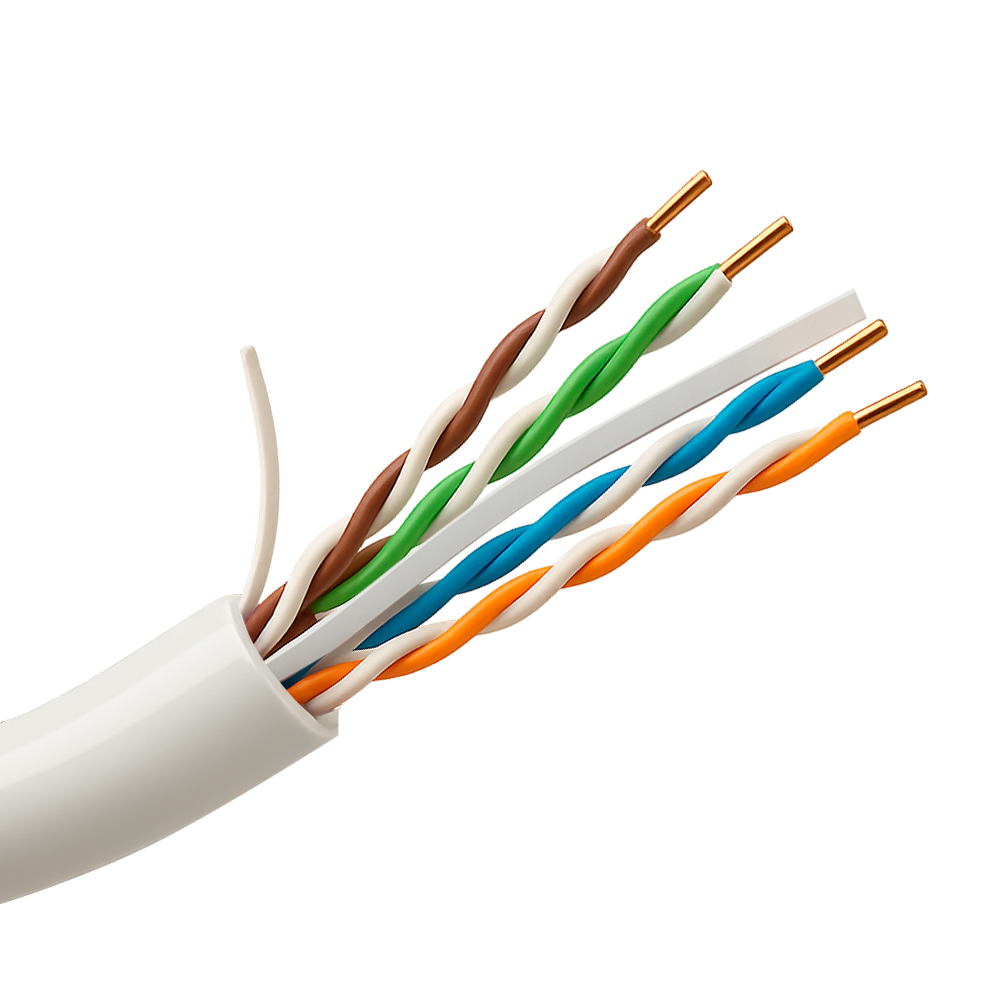 Uniview UTP kabel kategori 6A - Leder OFC, 100% kobber - Diameter 23 AWG-0,55mm - CPR certifikat: Dca-s2,d2,a2 - Ydre kappe LSZH / Hvid - Leveres på træspole på 305m