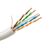 Uniview UTP kabel kategori 6A - Leder OFC, 100% kobber - Diameter 23 AWG-0,55mm - CPR certifikat: Dca-s2,d2,a2 - Ydre kappe LSZH / Hvid - Leveres på træspole på 305m