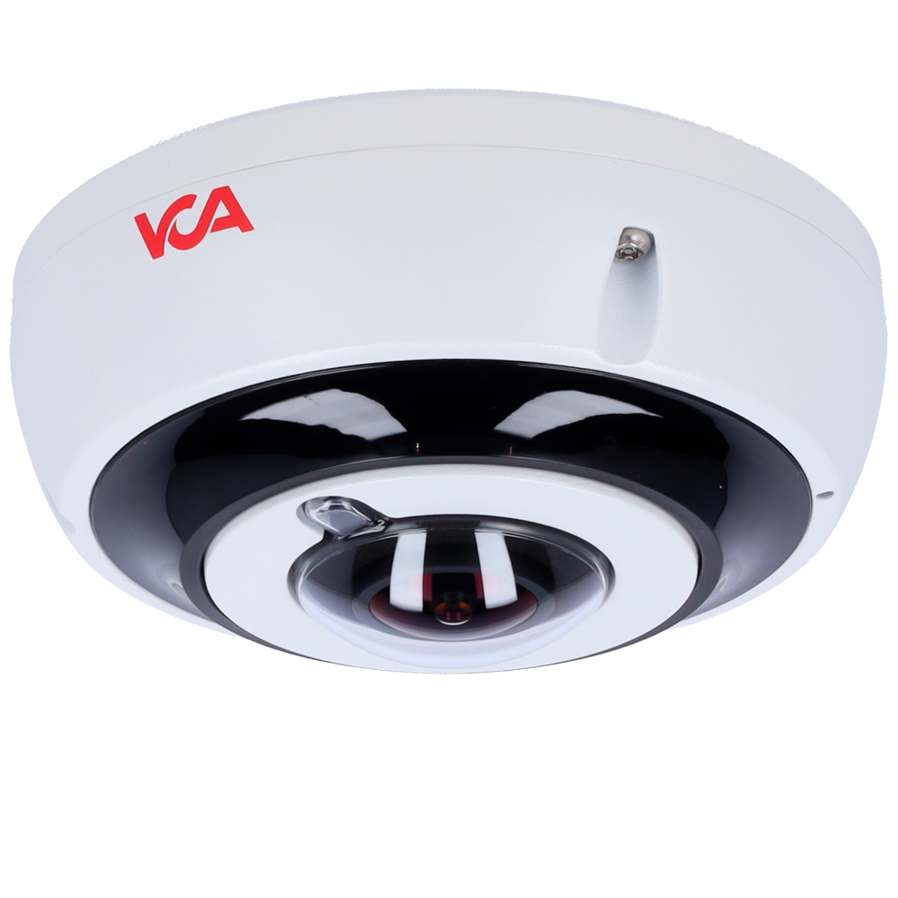 VCA Technology - model VCA-IPAi259-FR, IPAi range - Fisheye IP kamera 4K IR AI - Opløsning 4K linse 1.5mm. IR 25m. - VCA videoanalyse (deep learning valgfri) - ONVIF kompatibel S/T/M profil S/T/M, NDAA, IK10, IP67