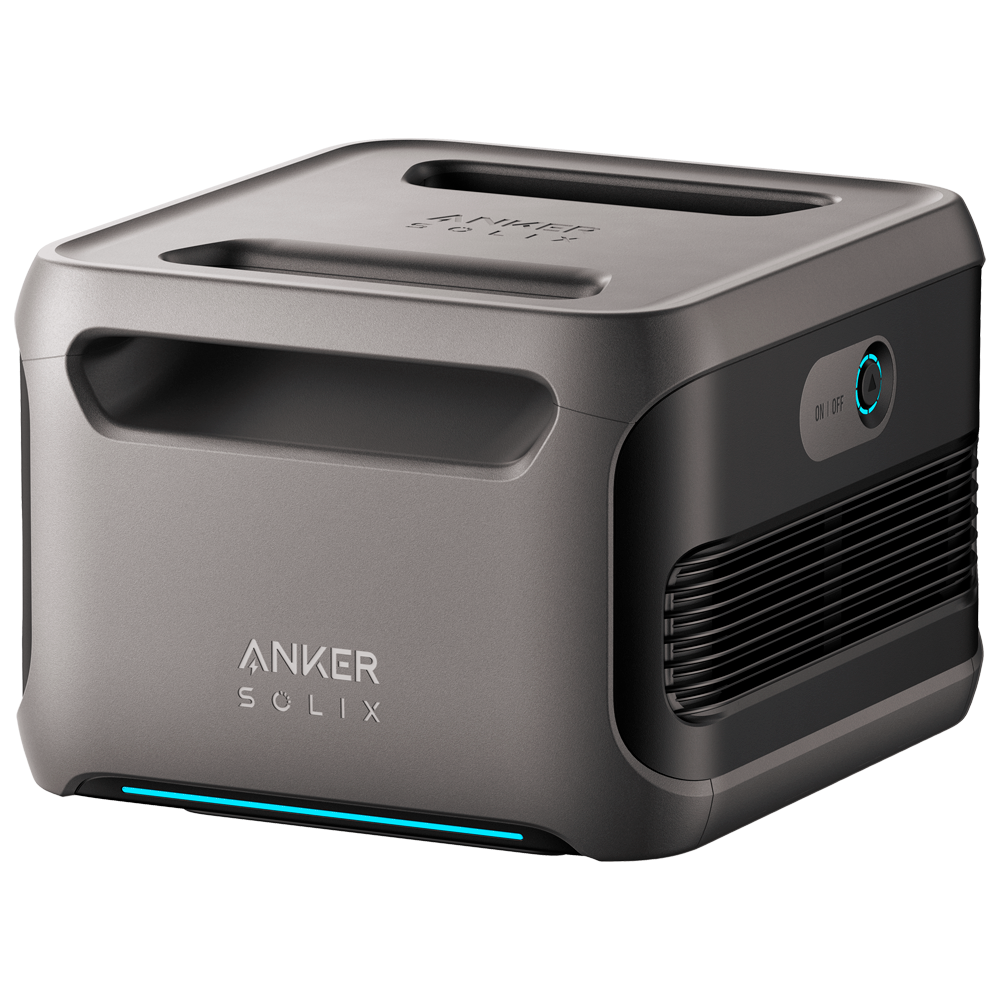 Anker Solix Ekspansionsbatteri - Stor kapacitet 3840Wh (75Ah) - 3000 livscykler - Kompatibel med ASOX-F3800 (7680Wh) - Overvågelig med App