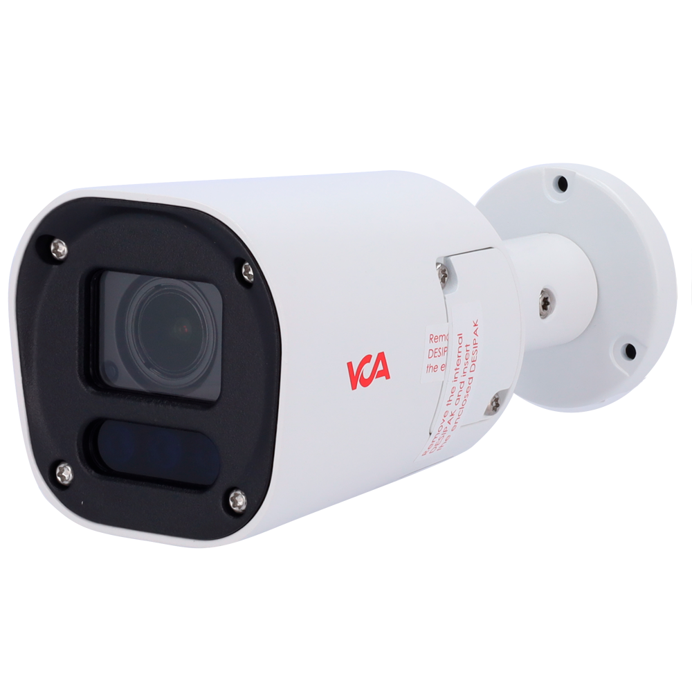 VCA Technology - model VCA-IPAi685S-MR, IPAi-S range - Bullet IP kamera 5MP IR AI - Opløsning 5Mpx linse 2.7~13.5mm. IR 40m. - VCA videoanalyse (deep learning valgfri) - ONVIF kompatibel S/T/M profil S/T/M, NDAA, IK10, IP67