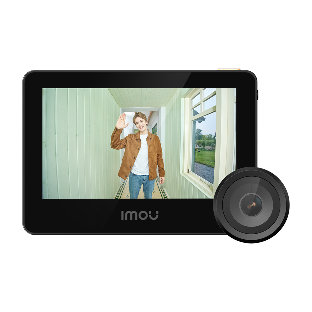 Intelligent dørspion AOV VD1 5MP - Wifi 6 Dual / 4800mAh - Linse 3.6mm / Skærm 4,3" - Justerbart detekteringsområde - IMOU SENSE mennesker i AOV tilstand - Til indendørs brug/Passer til traditionel dørspion
