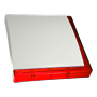 Udendørs kablet sirene - Certifikat grad 3 - Maksimalt lydtryk 112 dBA - 2 stroboskopiske LED bar - Justerbart rødt og frontlys - Backup batteri inkluderet