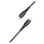 Veger - Kabel USB2.0 - USB-C til USB-C - Plastik kappe, flettet nylon - Længde 1,2m - Sort farve