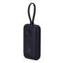 VEGER Powerbank med LCD-display - Kapacitet 10000mAh - USB-C indgange, USB-C kabel - USB-C og USB-A udgange og integrerede kabler - Integrerede kabler: USB-C og Lightning - Ultra-hurtig opladning | 4 enheder samtidig