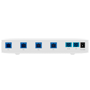 V-Sol Fiberoptisk splitter med strømforsyning - Bølgelængde 1260 nm til 1650nm - Standard PON (kompatibilitet med andre mærker) - 2 x SC uplink stik - 4 stik til ONU's SC PON (POF) - Bordplade og væg-monteret installation