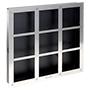 Frontpanel og monteringsboks - Video intercom specifik - Kompatibel med XS-V2000E-M(X) moduler - Op til 9 moduler - Boks lavet af stål - Panel lavet af rustfrit stål