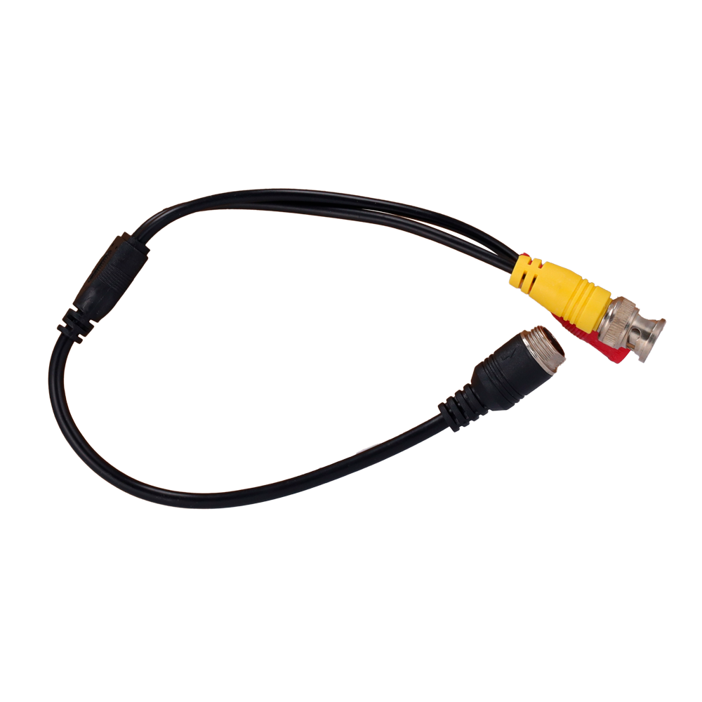 Kabel M12M til BNC + DC - Konverteringskabel til Streamax kameraer - Streamax kompatibel - Længde 35cm