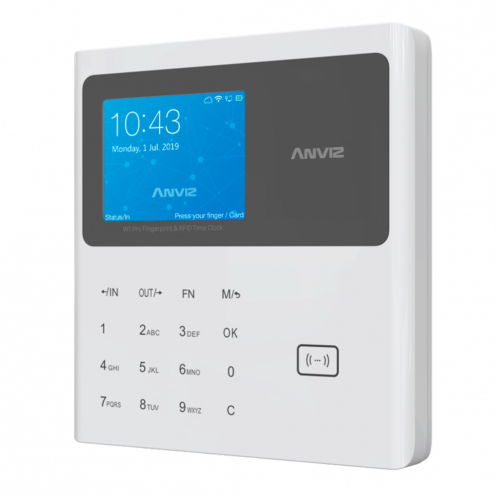 Tids- og Fremmødekontrol - EM kort og PIN - 10.000 brugere | 100.000 registreringer - TCP/IP og USB - 2.8" TFT | 8 tilstedeværelsestilstande - CrossChex Standard / Cloud