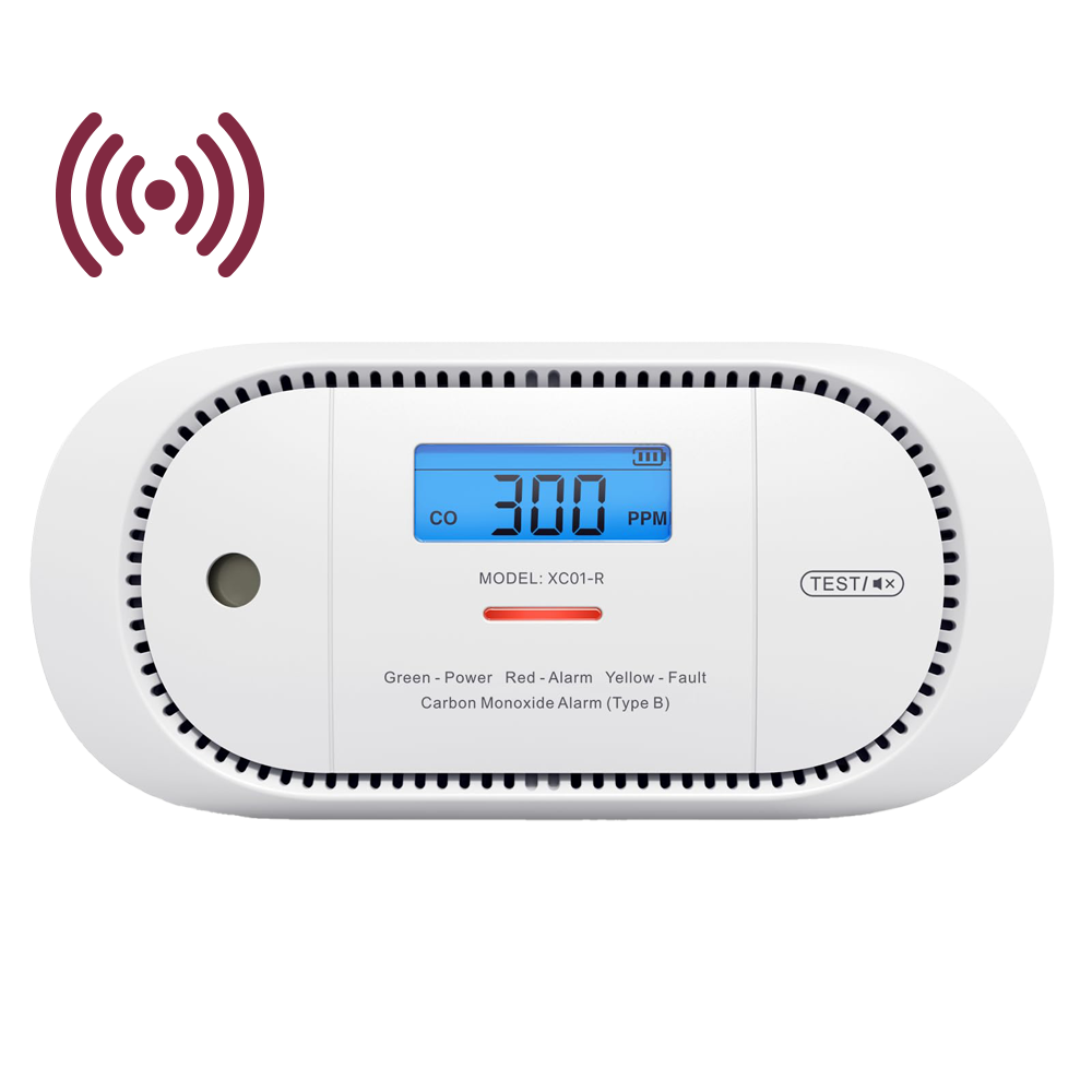 X-Sense Standalone Kulmonoxid Alarm - Mulighed for forbindelse af 24 RF detektorer 868MHz - Batterilevetid 5 år (udskiftelig) - Indikatorlys og hørbar alarm 85 dB ved 3m - Testknap og LCD skærm - Certificeret EN 50291