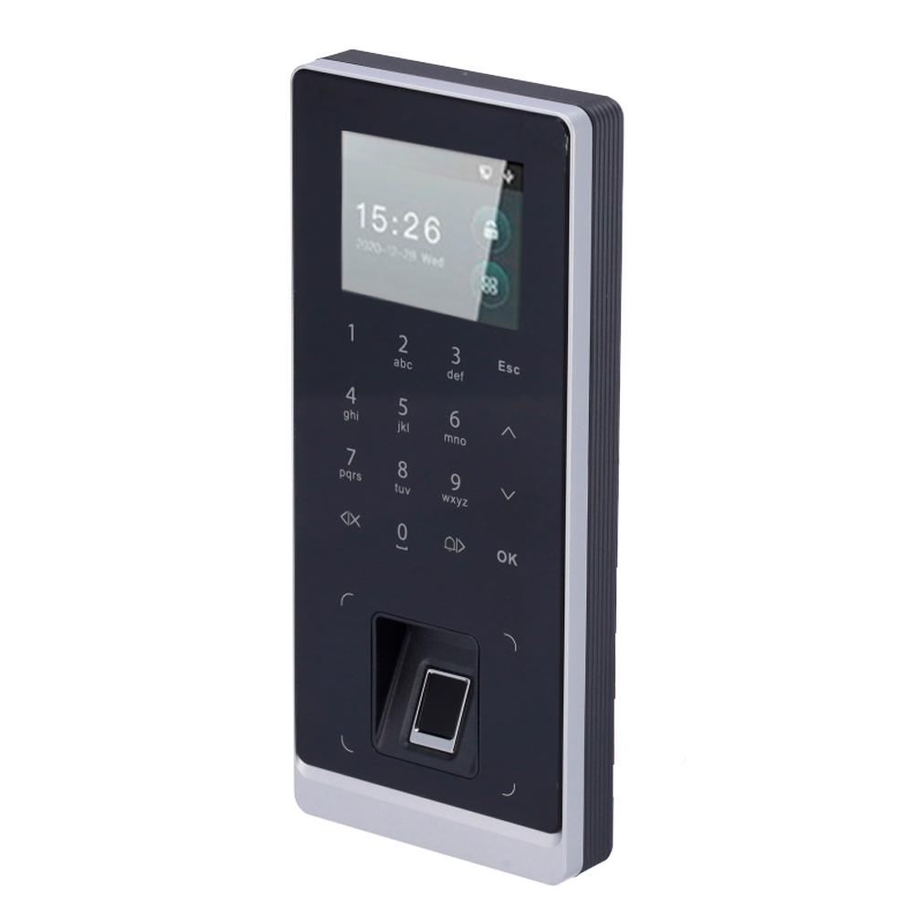 Adgangs- og fremmødekontrol - Fingeraftryk, tastatur og MF kort - 30.000 brugere / 150.000 registreringer - TCP/IP, WiFi, USB, RS485 og Wiegand - Indbygget controller : Velegnet til udendørs brug IP65 - SmartPSS Software