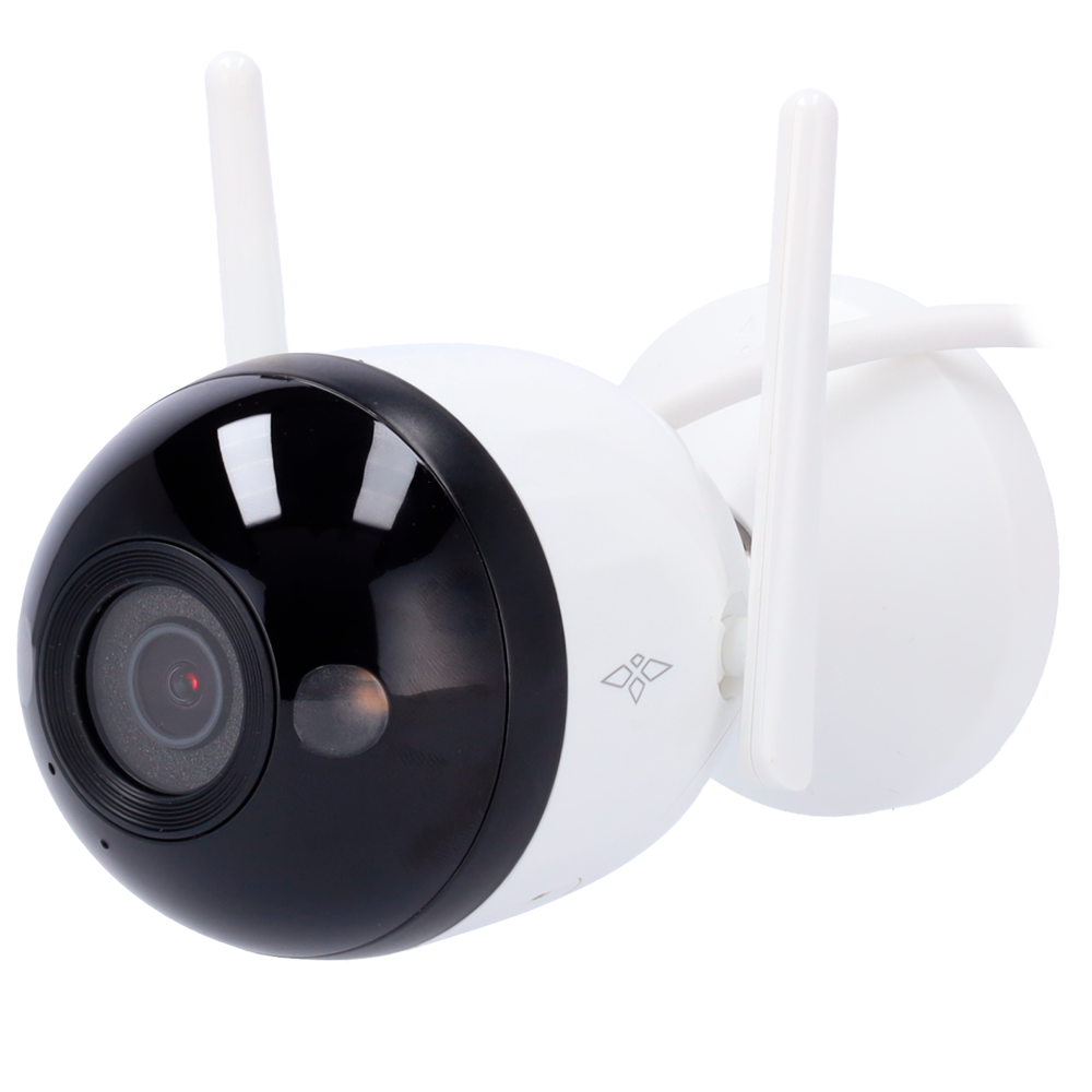 IP kamera 4Mpx PRO serie - Smart Dual Light rækkevidde 30m | Aktiv afskrækkelse - 2,8 mm linse - AI: detektion og klassificering af personer - Mikrofon og højtaler : MicroSD - Wifi IEEE802.11b/g/n | Vandtæt IP67
