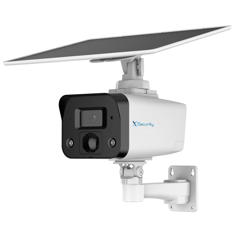 Bullet kamera 4G AOV (Video 24/7) - 1/3" Progressive Scan CMOS - 4MP | Linse 3,6 mm | DWDR | P2P - Inkluderer solcellepanel til autonom drift - Inkluderer genopladeligt lithium batteri - Vejrbestandig IP67