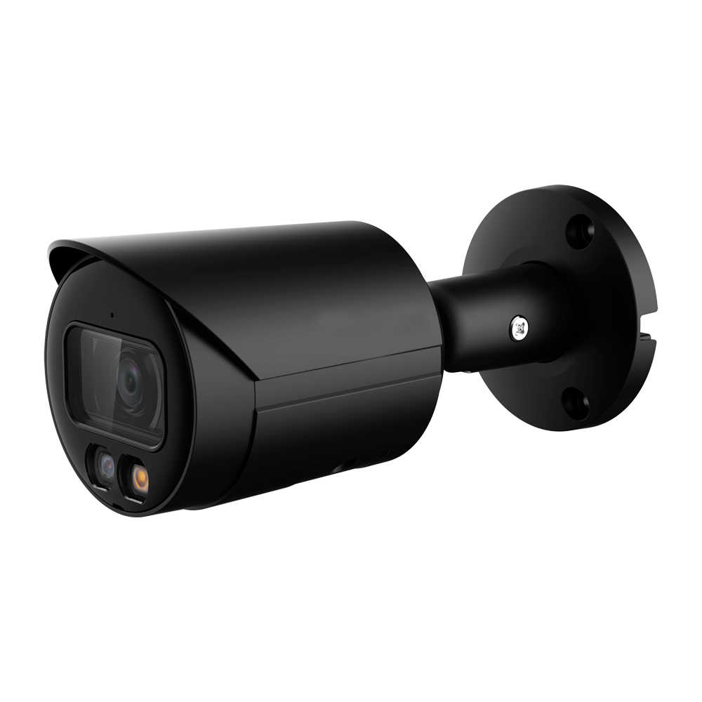 Bullet IP Kamera 4 Megapixel BLACK - 1/3" Progressive Scan CMOS - Kompression H.265+/H.265/H.264+/H.264 - Linse 2.8 mm / LED Rækkevidde 30 m - WDR | Integreret mikrofon - Smarte funktioner