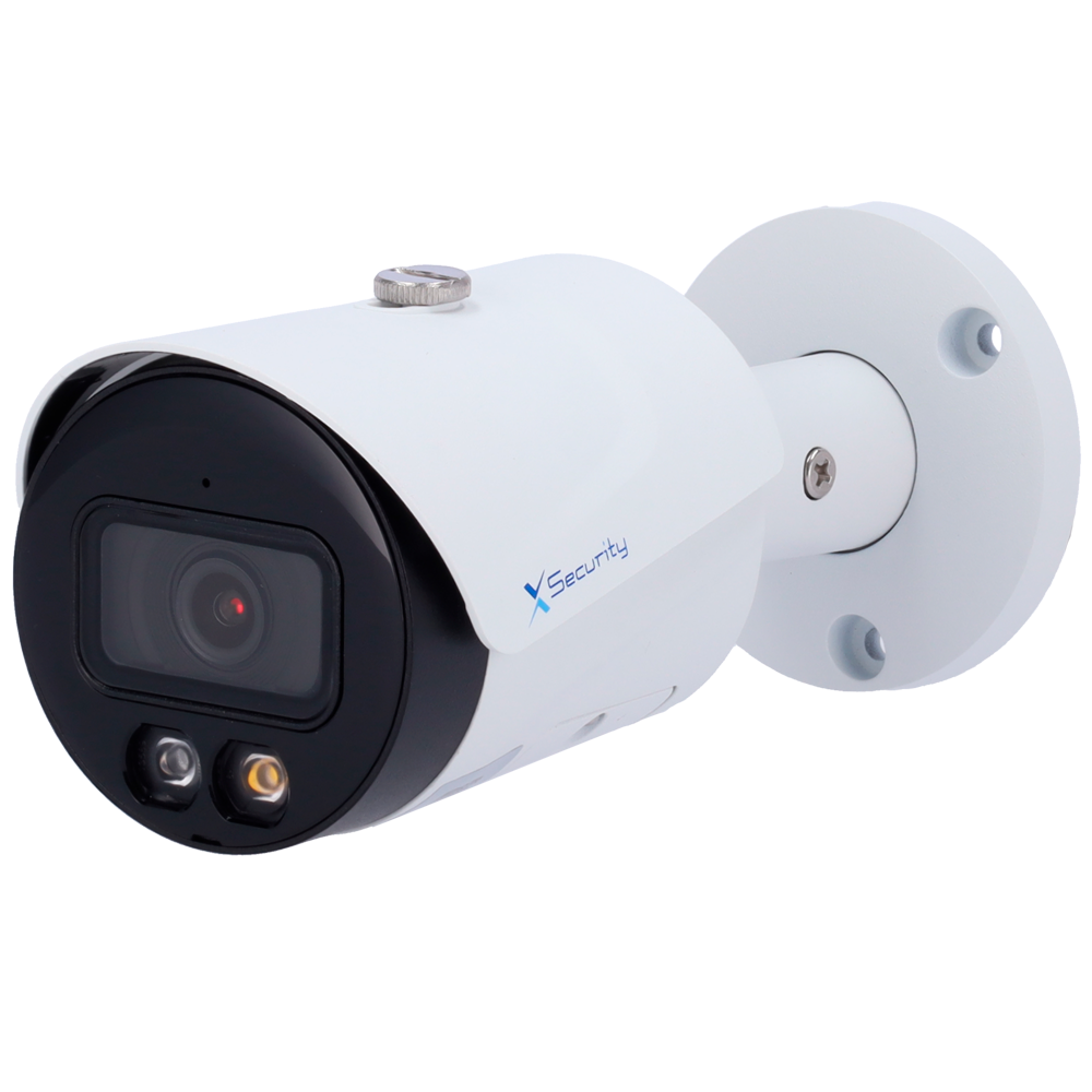 X-Security IP Bullet Kamera - 2 Megapixel (1920x1080) - 2.8mm fast linse - WDR 120dB | Dual Light(IR 30m og White Light 30m) - WizSense, med menneske- og køretøjsklassificering - 256GB / IP67 MicroSD