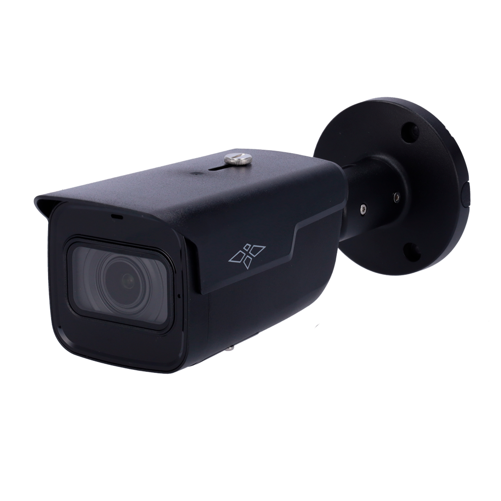 X-Security IP Bullet Kamera Sort - 4 Megapixel (2560 × 1440) - Linse 2.7–13.5 mm / LEDs Rækkevidde 60 m - WDR 120 dB | Integreret Mikrofon - PoE | H.265+ - Intelligente funktioner