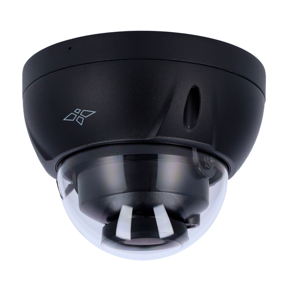 X-Security IP Dome Kamera Sort - 4 Megapixel (2688 × 1520) - Linse 2.7–13.5 mm / LEDs Rækkevidde 40 m - WDR 120 dB | Integreret Mikrofon - PoE | H.265+ - Intelligente funktioner