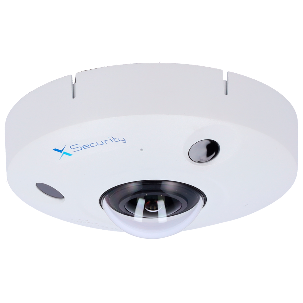 X-Security IP Dome Fiskeye Kamera - 8 Megapixel (3820x2480) - 1.85mm 360º linse - IR 10m | Dewarping - IVS | Heat Mapping | People Count - MicroSD 256GB | IP67 & IK10