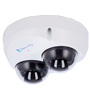 X-Security Dual Dome IP Kamera - 2x 4 Megapixel (2560x1440) - 2.8mm fast linse - WDR 120dB | Dual Light(IR 60m og White Light 60m) - WizSense, med menneske- og køretøjsklassifikation - MicroSD 256GB / IP67 & IK10