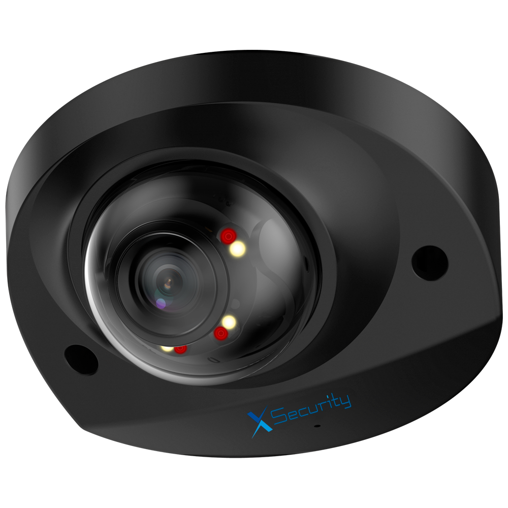 X-Security Mini Dome IP Kamera - 4 Megapixel (2688x1520) - 2.8mm fast linse - WDR 120dB | Dual Light rækkevidde 30 m - WizSense, med menneske- og køretøjsklassifikation - Micro SD | IP67 | IK10