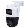 X-Security IP tandem Wi-Fi - Dual linse (Panorama 5Mpx + PT 5Mpx) - PT linse 6 mm | Panorama linse 2.8 mm - Dual Light 50 m | IVS | SMD - Indbygget mikrofon og højtaler | MicroSD | IP66 - AutoTracking | Sirene og blitz afskrækkelse