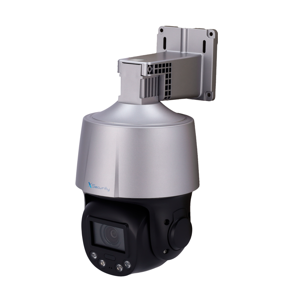 X-Security 4 Mpx Pro Range IP PTZ kamera - Varifocal linse 2.7~13.5 mm (optisk zoom 5x) - Dual Light | IR rækkevidde 50 m | White Light 30 m - IVS (Perimeter Protection) | SDM 3.0 - Mikrofon og højtaler | Sirene og lys afskrækkelse - IP66 | PoE | MicroSD