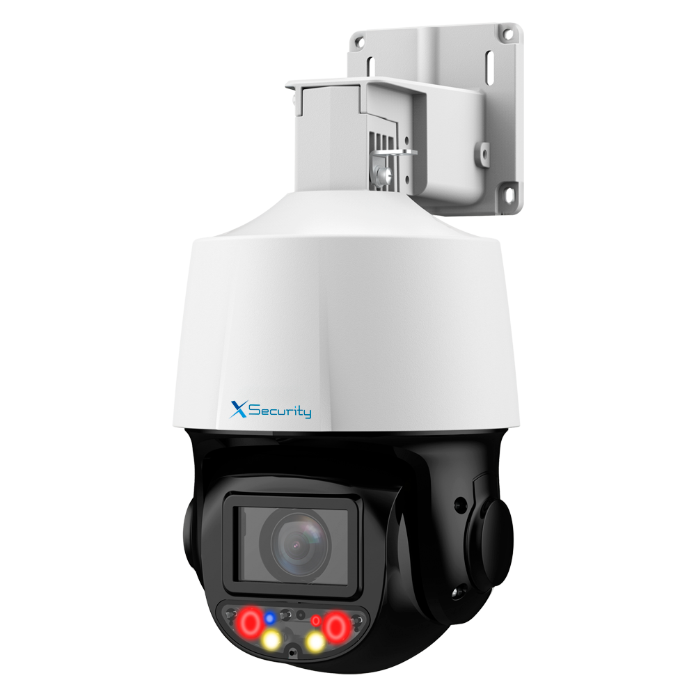 X-Security 4 Mpx Pro Serie IP PTZ Kamera - Varifocal linse 4~40 mm (optisk zoom 10x) - Dual Light | IR rækkevidde 70 m | Hvidt lys 30 m - IVS (Perimeter beskyttelse) | SDM 3.0 - Ansigtsgenkendelse | Auto Tracking - IP66 | Lyd | Alarmer | PoE+ | MicroSD