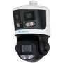 X-Security IP tandem serie ULTRA - Dobbelt linse (Panoramisk 8Mpx + PTZ 4Mpx) - PTZ linse 4~40 mm | 10X | PoE+ - Panoramisk linse 2.8 mm | Dual Light 70 m - AutoTracking | Alarmer | Lyd | MicroSD | IP66 - IVS | SMD 4.0 | Smartlight | Ansigtsgenkendelse