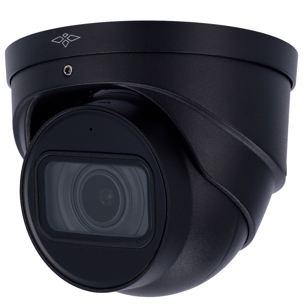 X-Security Turret IP Kamera PRO BLACK Range - 4 Megapixel (2688x1520) - 2.7 ~ 13.5 mm varifocal linse - Motoriseret Autofocus : WizSense - IVS (Perimeter Protection) | SMD Plus - Vandtæt IP67 | Integreret mikrofon