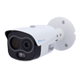 X-Security Dual IP Bullet termisk kamera - 256x192 VOx | Linse 3.5 mm | Følsomhed ≤ 40mK - Optisk sensor 1/2.7" 4 MP | 4 mm linse - WizSense med person- og køretøjsklassifikation - Røg- og varmedetektering - Audio | Alarmer | MicroSD | PoE