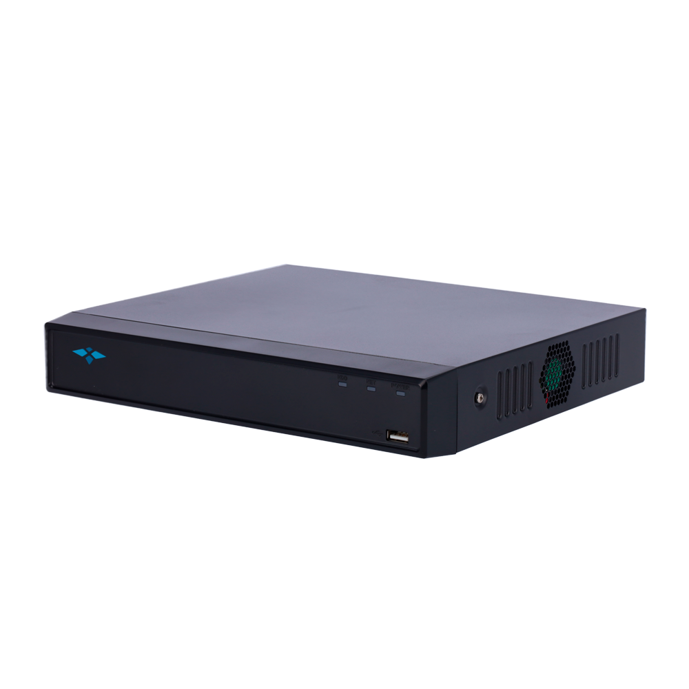 X-Security WizSense AI IP Recorder - 4 CH video IP | 4 CH PoE - Maksimal optagelsesopløsning 12 Mpx - Båndbredde 80 Mbps - Full HD HDMI og VGA Output - Understøtter 1 harddisk