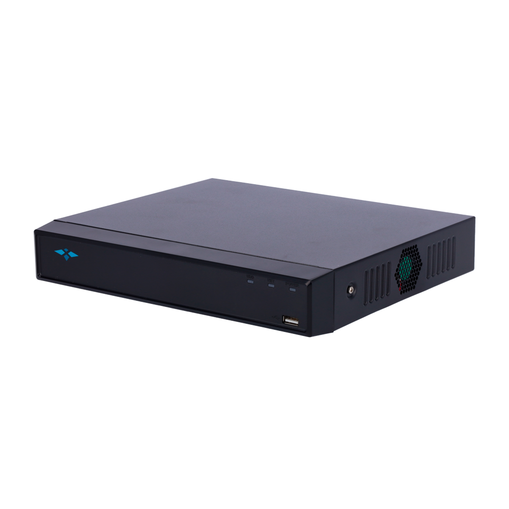 X-Security WizSense AI IP Recorder - 8 CH video IP | 8 CH PoE - Maksimal optagelsesopløsning 12 Mpx - Båndbredde 80 Mbps - Full HD HDMI og VGA Output - Understøtter 1 harddisk