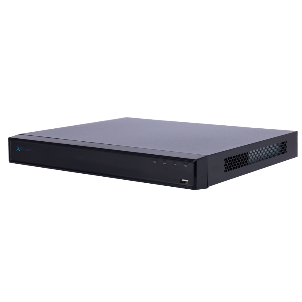 X-Security NVR - Maksimal opløsning 32 Megapixel - 32 CH / 8 PoE af/at porte - Komprimering H.265 / H.264 | 2 HDD - HDMI output 4K | Alarm Outputs - SMD, WizSense, Metadata og AcuPick