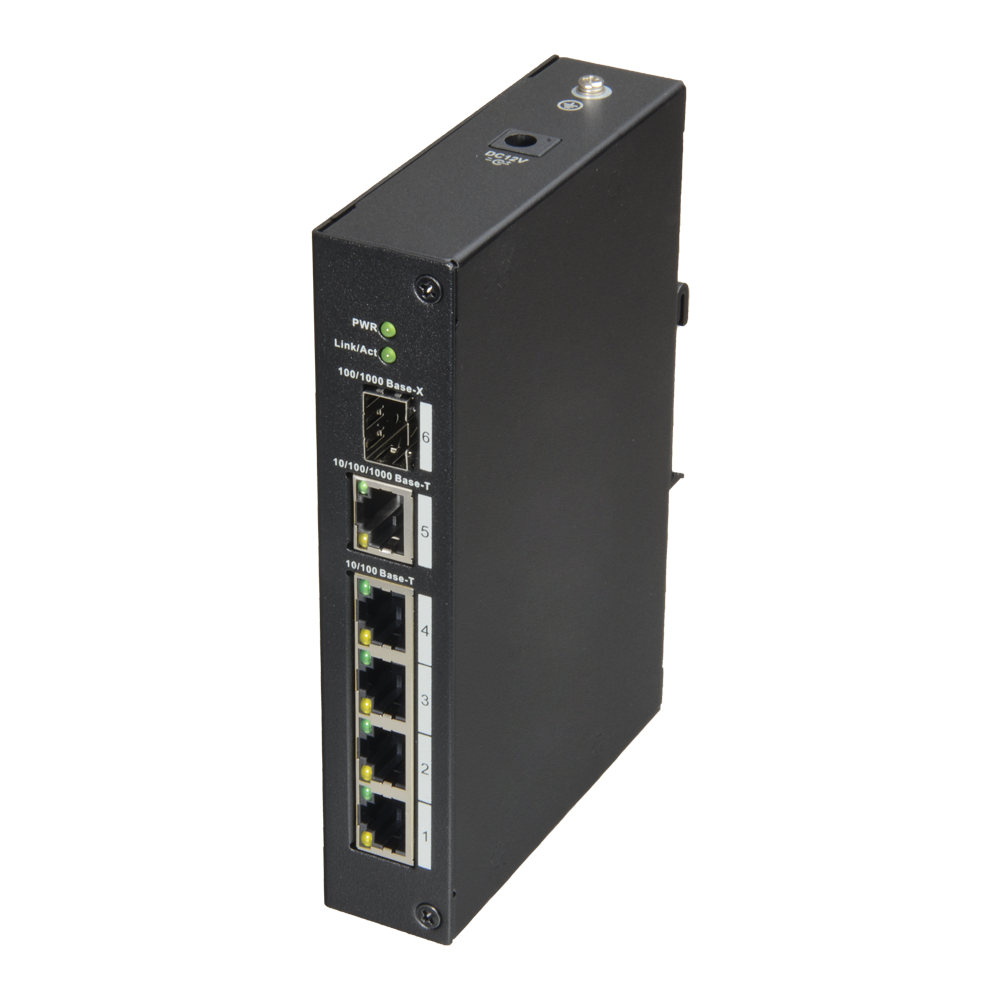 X-Security - Desktop Switch - 4 porte RJ45 + 1 Gigabit Combo port - Hastighed 10/100Mbps - Plug & Play - Energibesparende teknologi