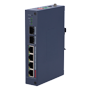 X-Security Administrerbar PoE Switch - 4 x FE PoE + 2 GE SFP - PoE 802.3af/at/bt / Maksimal 90W - Poe Extended, Poe Watchdog - VLAN/STP/RSTP/SNMP/Loop Detection - DIN-skinne montering