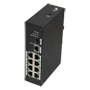 X-Security - Industriel Switch - 8 porte RJ45 + 1 Uplink GIGA + 1 SFP - Hastighed 10/100Mbps - Plug & Play - Energibesparende teknologi