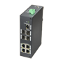 X-Security Switch - 5 porte RJ-45 - 4 SFP Gigabit porte - Hastighed 10/100/1000Mbps - Understøtter dobbelt strømforsyning - DIN-skinne montering