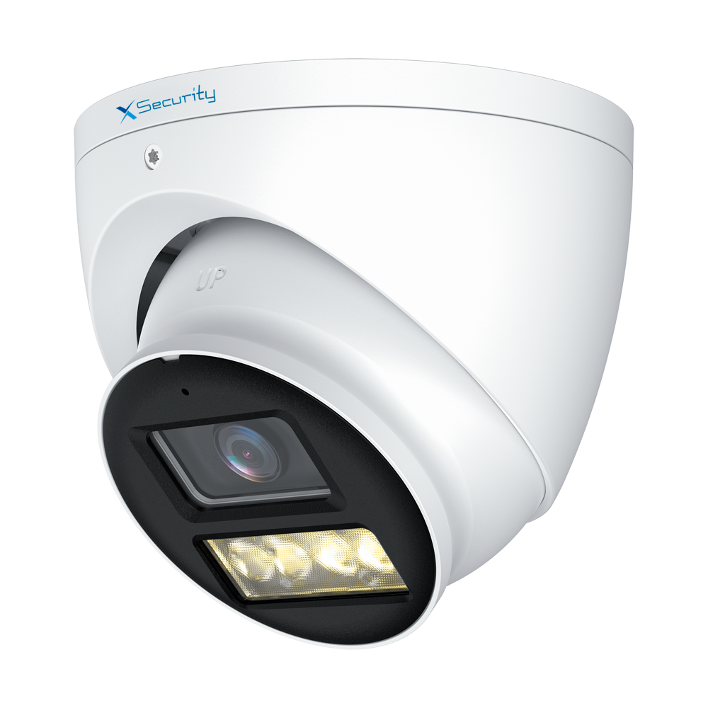 X-Security Turret kamera PRO serie - 4in1 udgang - Opløsning 5 MP (2880x1620) - 2.8 mm linse | Hybrid lys rækkevidde 40 m - Lyd over koaksialkabel i HDCVI og HDTVI - Vandtæt IP67 | Integreret mikrofon